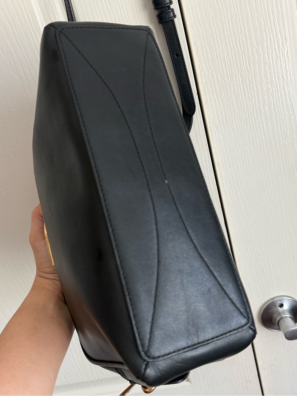 Marc Jacobs Black Leather Top-Handle Satchel Crossbody - Picture 9 of 14